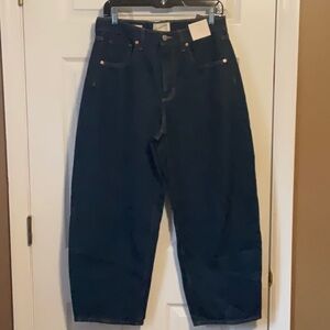 Universal Threads High Rise Easy Barrel Leg Dark Wash Denim Jeans Size 8